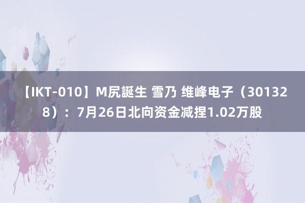 【IKT-010】M尻誕生 雪乃 维峰电子（301328）：7月26日北向资金减捏1.02万股