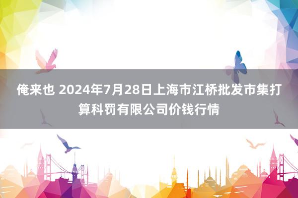 俺来也 2024年7月28日上海市江桥批发市集打算科罚有限公司价钱行情