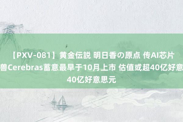 【PXV-081】黄金伝説 明日香の原点 传AI芯片独角兽Cerebras蓄意最早于10月上市 估值或超40亿好意思元