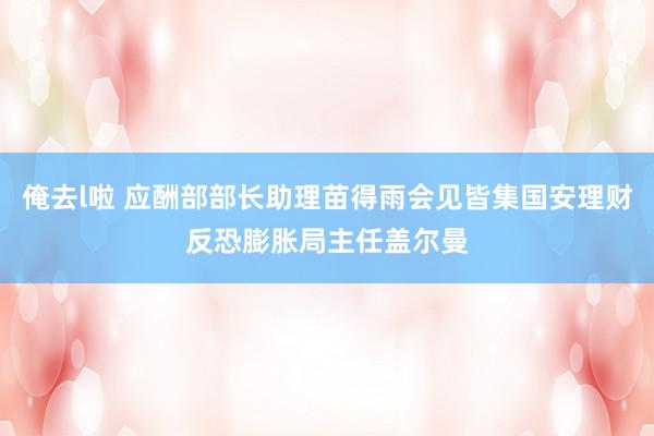 俺去l啦 应酬部部长助理苗得雨会见皆集国安理财反恐膨胀局主任盖尔曼