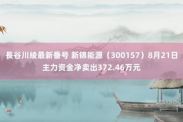 長谷川綾最新番号 新锦能源（300157）8月21日主力资金净卖出372.46万元