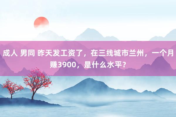 成人 男同 昨天发工资了，在三线城市兰州，一个月赚3900，是什么水平？