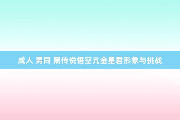 成人 男同 黑传说悟空亢金星君形象与挑战